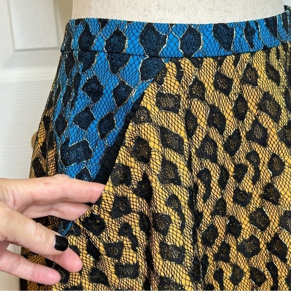 English Rose Leopard Print A Line Skirt Medium - Picture 4 of 12